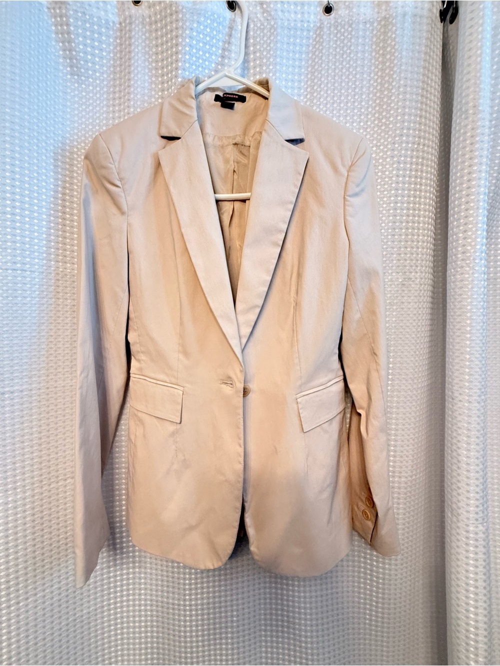 Express Beige Single-Button Women's Blazer
